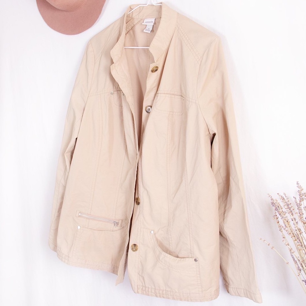 Khaki Light Weight Utility Jacket - image 1